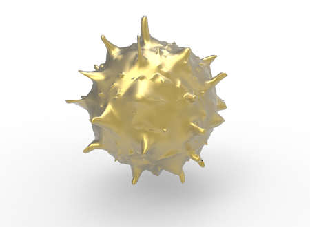 3d illustration of virus molecule. white background isolated. icon for game web.の写真素材