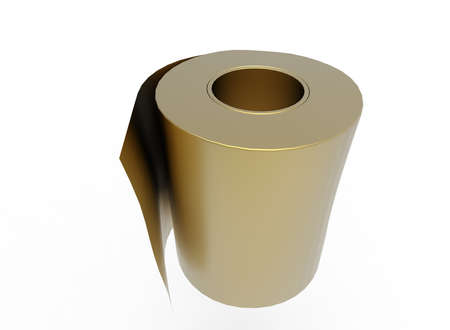 3d illustration of WC toilet paper. white background isolated. icon for game web.の写真素材