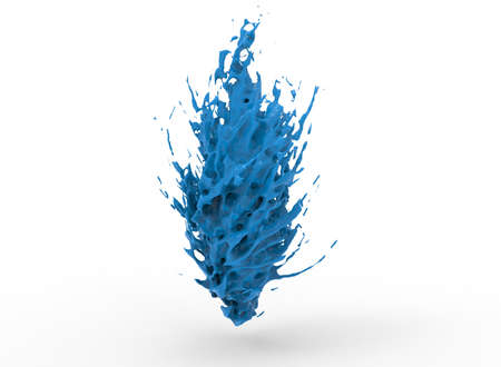 3d illustration of splash of liquid. white background isolated. icon for game web.の写真素材