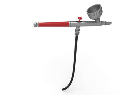 3d illustration of airbrush. white background isolated. icon for game web.の写真素材