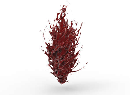 3d illustration of splash of liquid. white background isolated. icon for game web.の写真素材