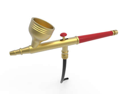 3d illustration of airbrush. white background isolated. icon for game web.の写真素材