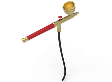 3d illustration of airbrush. white background isolated. icon for game web.の写真素材