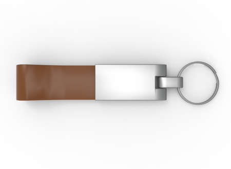 3d illustration of keychain. white background isolated. icon for game web.の写真素材