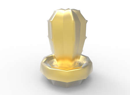 3d illustration of cactus. white background isolated. icon for game web.の写真素材