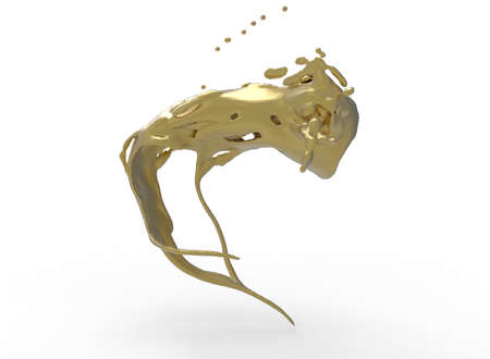3d illustration of abstract splash. white background isolated. icon for game web.の写真素材