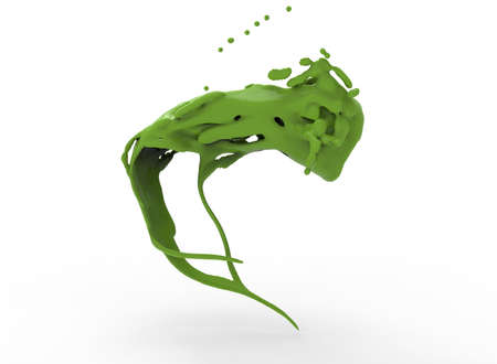 3d illustration of abstract splash. white background isolated. icon for game web.の写真素材