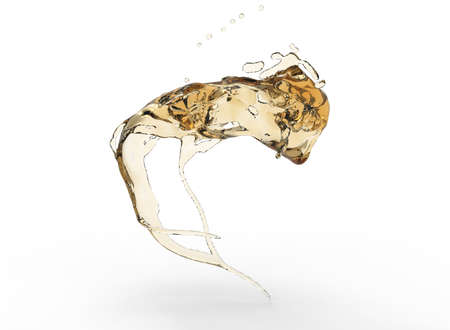 3d illustration of abstract splash. white background isolated. icon for game web.の写真素材