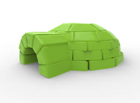 3d illustration of igloo. white background isolated. icon for game web.の写真素材