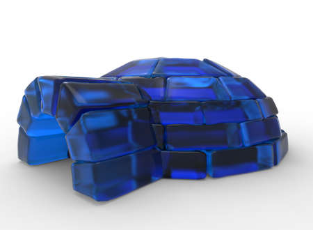 3d illustration of igloo. white background isolated. icon for game web.の写真素材