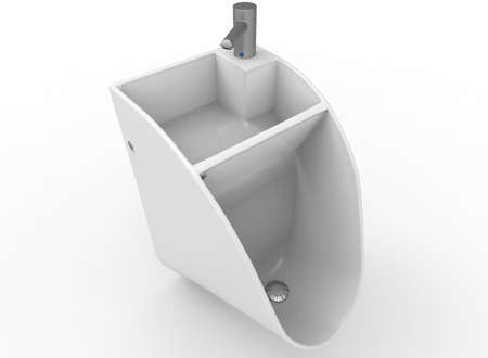 3d illustration of sink. white background isolated. icon for game web.の写真素材