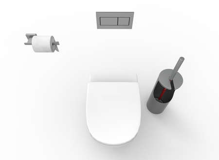 3d illustration of toilet. white background isolated. icon for game web.の写真素材
