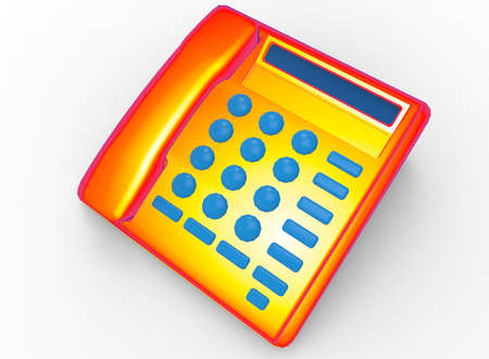 3d illustration of phone. white background isolated. icon for game web.の写真素材