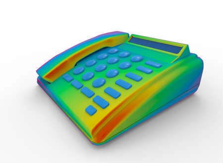 3d illustration of phone. white background isolated. icon for game web.の写真素材