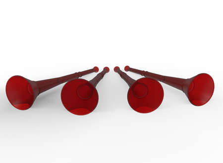 3d illustration of vuvuzela. white background isolated. icon for game web.の写真素材