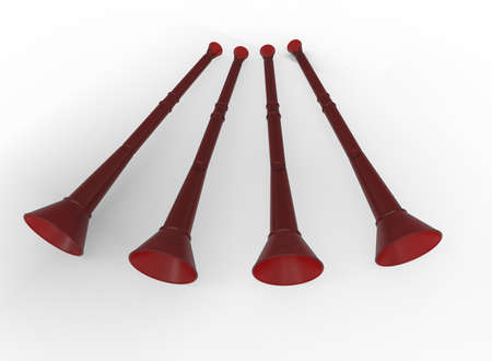 3d illustration of vuvuzela. white background isolated. icon for game web.の写真素材