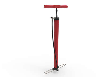 3d illustration of hand air pump. white background isolated. icon for game web.の写真素材