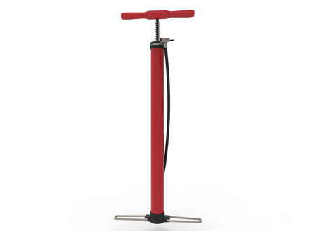 3d illustration of hand air pump. white background isolated. icon for game web.の写真素材