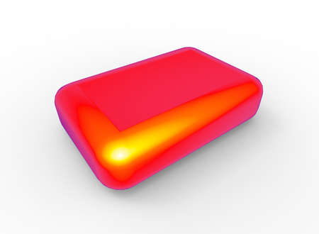 3d illustration of colorful soap. white background isolated. icon for game web.の写真素材