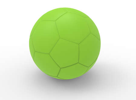 3d illustration of abstract colorful soccer ball. white background isolated. icon for game web.の写真素材