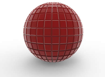 3d illustration of abstract geometry ball. white background isolated. icon for game web.の写真素材