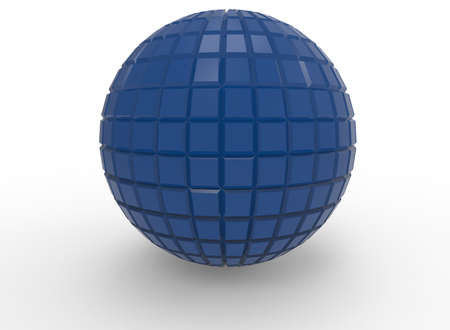 3d illustration of abstract geometry ball. white background isolated. icon for game web.の写真素材