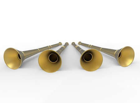 3d illustration of vuvuzela. white background isolated. icon for game web.の写真素材