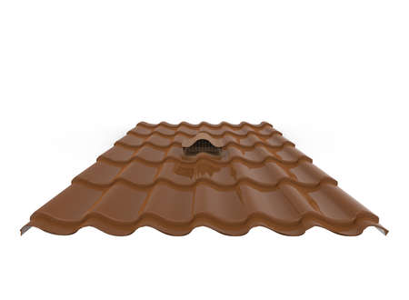 3d illustration of roof. white background isolated. icon for game web.の写真素材
