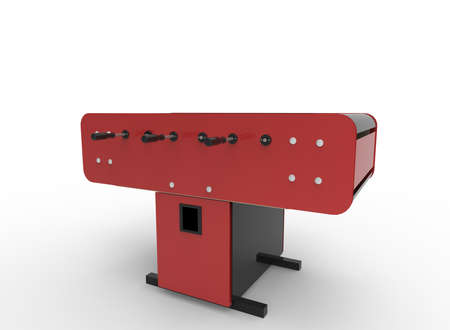 3d illustration of table soccer. white background isolated. icon for game web.の写真素材
