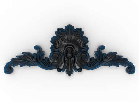 3d illustration of carved decor. white background isolated. icon for game web.の写真素材