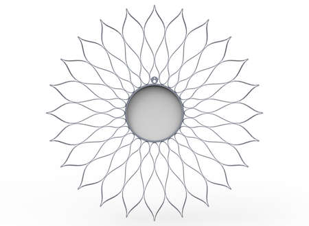 3d illustration of mirror. white background isolated. icon for game web.の写真素材