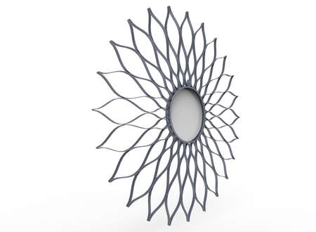 3d illustration of mirror. white background isolated. icon for game web.の写真素材