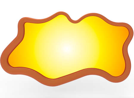 3d illustration of ornament frame. white background isolated. icon for game web.の写真素材