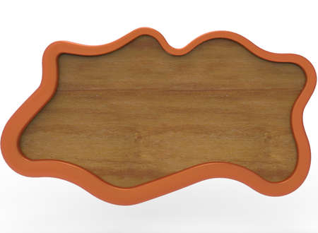 3d illustration of ornament frame. white background isolated. icon for game web.の写真素材