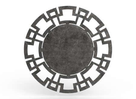 3d illustration of ornament frame. white background isolated. icon for game web.の写真素材