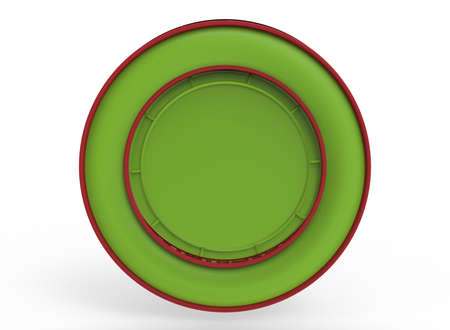 3d illustration of ornament frame. white background isolated. icon for game web.の写真素材