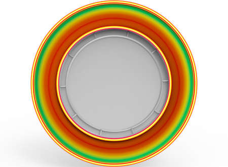 3d illustration of ornament frame. white background isolated. icon for game web.の写真素材