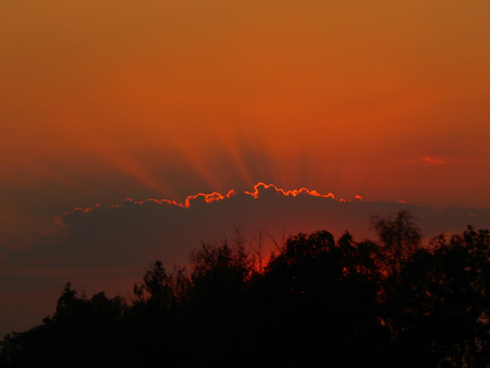 evening sunsetの写真素材