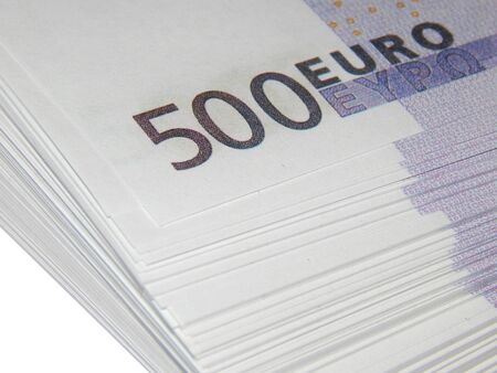 Wad of money for 500 eurosの写真素材