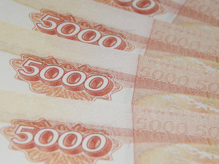 money 5000 rubles closeup
