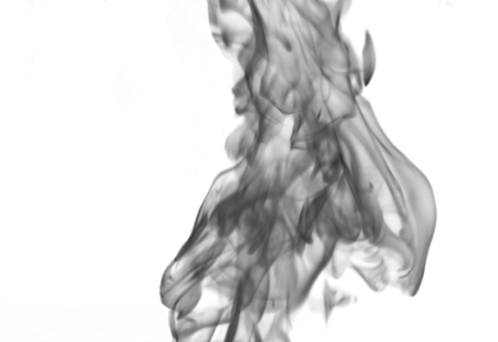 Texture smoke on a white backgroundの写真素材