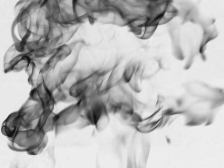 Texture of black smoke on a light backgroundの写真素材