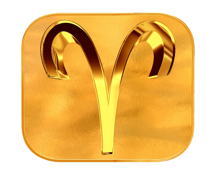 Aries on a white backgroundの写真素材