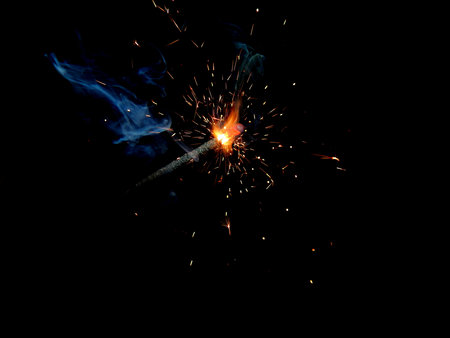 Holiday sparklers closeup