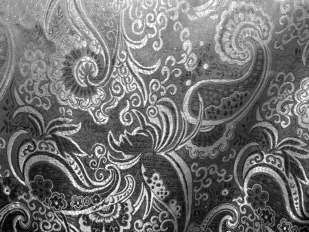 White silver satin material for wedding dress close-upの写真素材