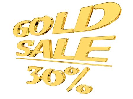 Gold text gold sale with the amount of discount on white backgroundの写真素材
