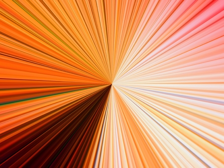 3d rendering. Abstract image of multicolored lines of rays in spaceの写真素材