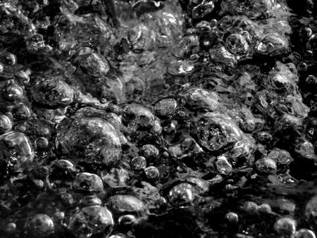 Water on a black and white backgroundの写真素材