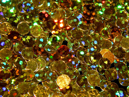 Abstract shiny golden background of Christmas shimmers