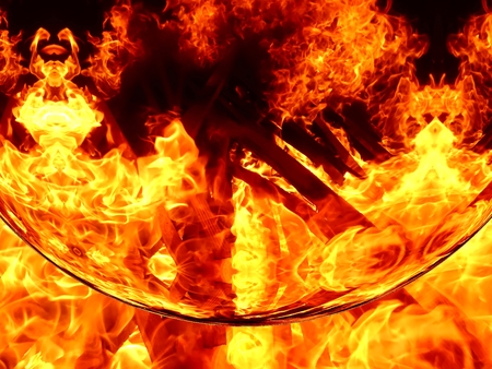 Illustration of an abstract image of a fiery flameの写真素材